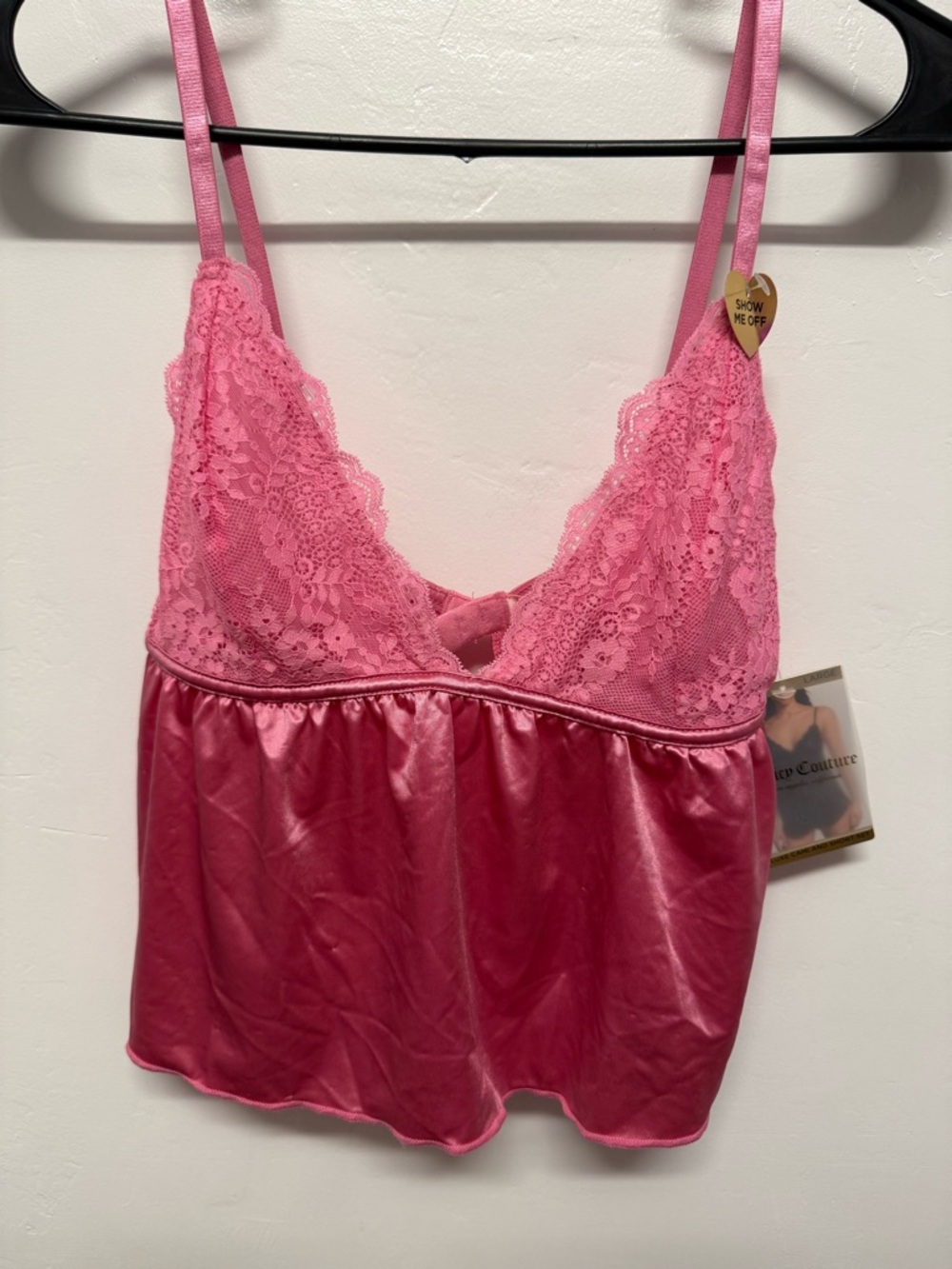 Juicy Couture Pink Lace & Satin Cami